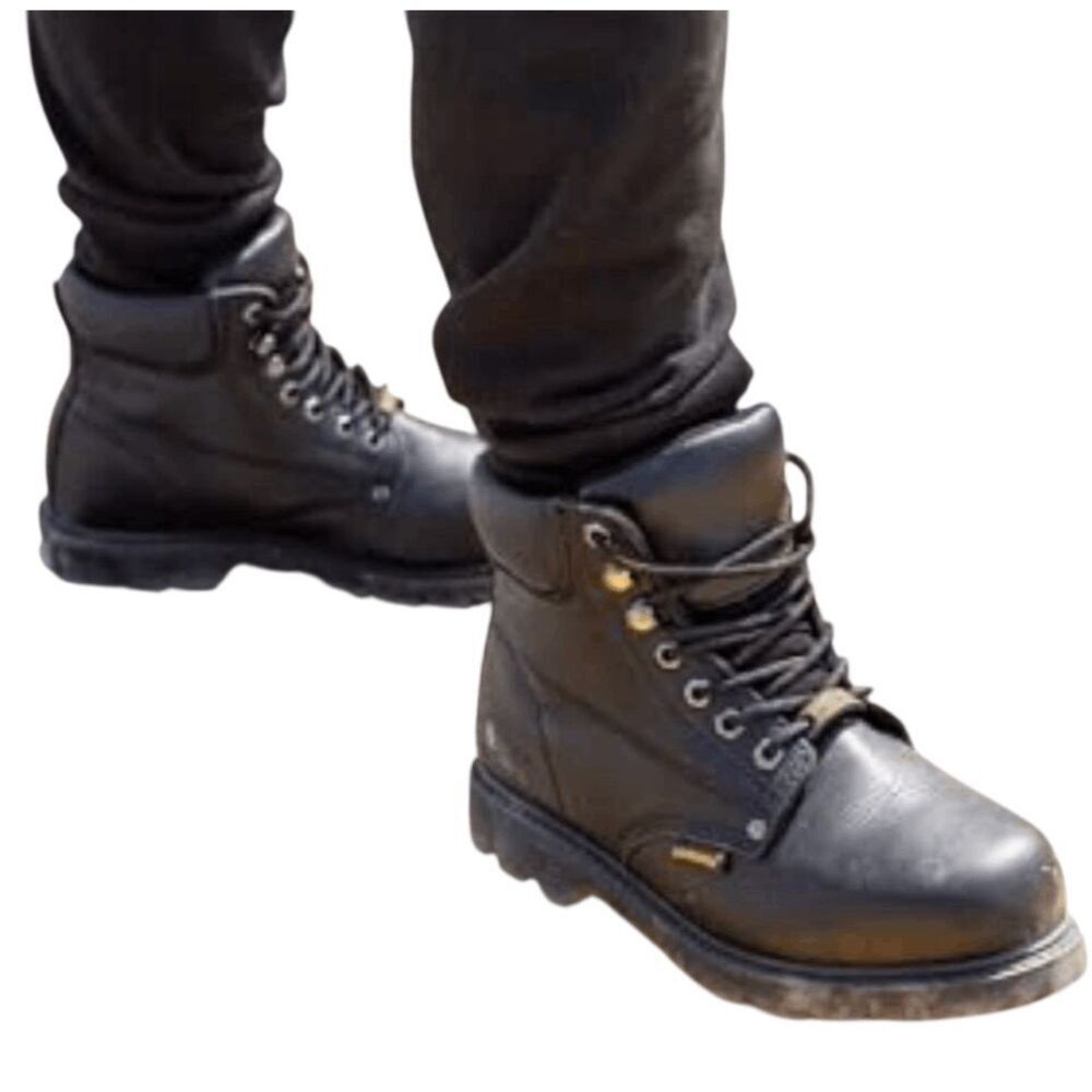NWOB BOIWANMA Brant 6" Leather Construction Industria Non-Slip Boots Size 11.5W